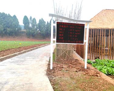 遂寧市安居區(qū)常理鎮(zhèn)海龍村生態(tài)環(huán)境負氧離子監(jiān)測站案例