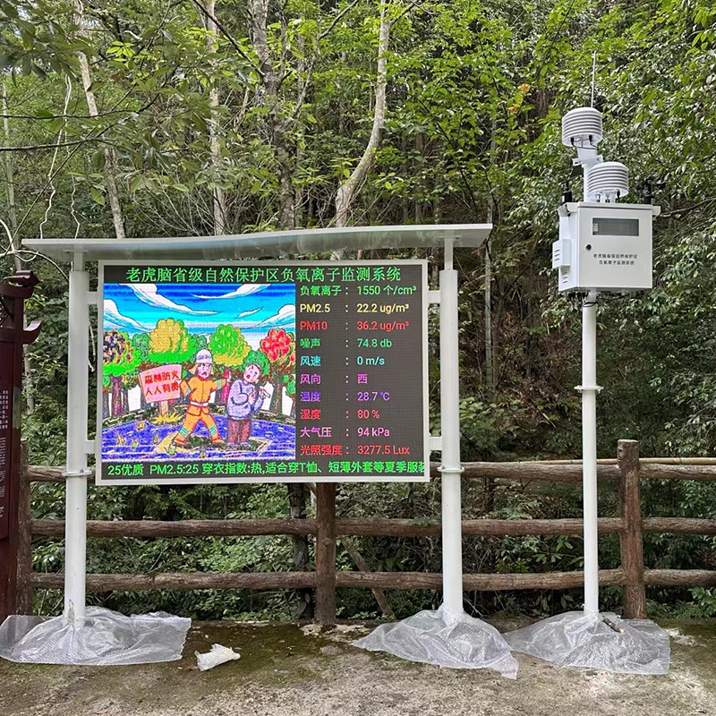 全彩屏負(fù)氧離子濃度自動監(jiān)測站 直觀體現(xiàn)宣傳空氣質(zhì)量